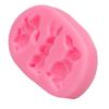 Três coelhos desenhos animados Tridimensional líquido silicone molde açúcar coelho branco paraíso DIY ferramenta de modelagem de argila macia