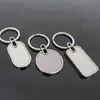 Llavero de Etiqueta Única en Blanco de Aleación de Zinc de Alta Calidad, Logo Láser Disponible, Diseño Simple, en Stock
