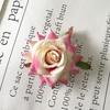 Rosa de franela de imitación, flor de comercio exterior, venta al por mayor, diámetro de 9 cm, esquina de terciopelo, rosa para salón de bodas con arreglo floral, flor de simulación