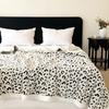 Suministros del Fabricante Manta Jacquard de Doble Capa con Estampado de Leopardo y Lana de Cordero para Uso Doméstico, Manta Cubre Sofá, Manta para Siesta en la Oficina