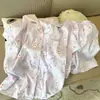 Pijama Macio e Fofo Estilo Princesa Coelho da Lua para Mulheres, Conjunto de Duas Peças com Shorts de Manga Curta para o Verão, Roupa Casual para Casa Feminina