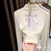 Nova Blusa Quente Outono e Inverno 2026 para Meninas com Gola Meia-Alta para Crianças de Meia-Idade e Grandes Camisa Base Casual de Pelúcia Escovada para Meninas