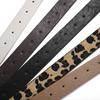 Nuevo Cinturón Leopardo con Hebilla Japonesa Transfronterizo para Mujer Moda Estilo Coreano Versátil Cinturón Delgado para Mujer Cinturón de Imitación Cuero Venta al por Mayor