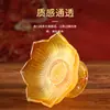 Prato de Frutas Lótus de Vidro Colorido Ornamentos Domésticos de Buda Prato de Frutas para Oferenda ao Deus da Riqueza Buda Prato de Pré-oferenda Prato de Frutas para Prato de Frutas