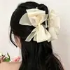 Elegante Pinza para el Cabello con Lazo Negro de Plumas para Mujer, Pasador con Forma de Nube, Pinza de Tiburón Grande para el Cabello, Accesorio para la Parte Trasera de la Cabeza