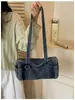 2026 Bolso de Mezclilla Gran Capacidad Nuevo Casual Bolso de Hombro para Debajo del Brazo de Alta Gama para Viajes Bolso Almohada