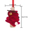 Adornos Navideños Transfronterizos, Lindos Adornos de Mini Corona Navideña de Fieltro de Lana, Decoraciones Navideñas