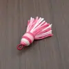 Borlas de fio de algodão com céu estrelado tingido em degradê, pingentes coloridos de fio de algodão feitos à mão, acessórios para Hanfu, decorações para pendurar em carro e bolsa