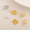 Aretes de Color Dorado de 18K que Conserva el Color Estilo Barroco Irregulares Plegados Accesorios de Joyería Hechos a Mano DIY Materiales Aretes de Lava