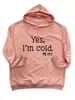Amazon Cross-Border Sim Estou com Frio Eu Carta Casual Moletom com Capuz Solto Camisa de Manga Longa em Estoque