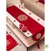 Nuevo Camino de Mesa Bordado con Carácter Rojo de Doble Felicidad Estilo Chino Mantel Rojo para Mesa de Café Decoración de Sala de Bodas Mantel para Mesa de Comedor Esterilla para Boda