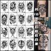 Estilo Popular Nuevo 2025 Tatuaje de Rostro Fantasma Hannya Audaz Pegatinas para Hombres y Mujeres, Tatuaje de Medio Brazo Pecho Pegatinas Impermeables de Larga Duración
