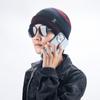 Chapéu de lã com proteção auricular à prova de frio para homens de meia-idade e idosos, chapéu para caminhada e ciclismo ao ar livre, chapéu de malha quente