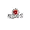 Canruo Xingchen 1 quilate Moissanite Ring Mulheres Sterling Prata Platinum Niche Design Diamond Simulação Diamond Wedding Ring