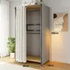 Armario de Montaje Sencillo, Gabinete de Entrada, Perchero Metálico para el Hogar en el Dormitorio, Armario para Habitación de Alquiler, Armario Pequeño para Dormitorio