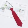 Corbata de Color Sólido Mate Estilo Coreano en Stock del Fabricante para Hombres y Mujeres, No Necesita Atarse, Estilo Corto 7cm, Corbata Jk de Negocios a la Moda para Vestir Formal
