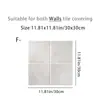 Adesivos de Azulejo 2D Planos Cruzados Coloridos Quadrados Imitação de Azulejo Adesivos de Parede Cozinha Banheiro Autoadesivos Renovação de Parede