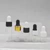 Frasco de Óleo Essencial Marrom 3ml, Frasco Conta-gotas, Frasco de Vidro com Tubo de Sucção, Frasco Transparente Tipo Pressão para Amostra de Viagem, Embalagem de Teste