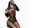 Lencería sexy Yimengyao, conjunto de atuendo seductor de cuerdas, uniforme de malla de tentación qqny para mujer