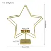 Portavelas Estrella de Cinco Puntas de Hierro Forjado Nórdico, Decoración para Ambiente de Cena a la Luz de Velas, Adornos Creativos, Venta Directa de Fábrica