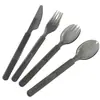 Set de cubiertos de plástico desechables, empaquetados individualmente, para uso comercial, apto para llevar y catering, incluye cucharas para pastel y postre reforzadas