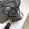 Bolso de hombro estilo coreano, bandolera texturizada de moda para mujer, novedad de verano 2024, elegante bolso cuadrado pequeño sencillo con diseño rómbico.