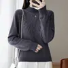 Moda Otoño 2026 Nuevo Top Básico Redondo con Pedrería para Mujeres de Mediana Edad, Ropa Interior Adelgazante con Mangas de Malla