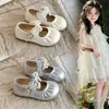 Zapatos de piel para niños, colección otoño 2026, estilo popular, suela suave, antideslizantes, zapatos casuales para bebés niñas, zapatos de vestir de moda para niñas