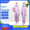 Macacão com capuz antiestático masculino e feminino macacão oficina de alimentos livre de poeira corpo inteiro terno de uma peça roupas de proteção