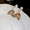 Aretes de Perlas Aguja de Plata Retro Francés Lujo Accesible Aretes Personalizados de Alta Gama Moda Palacio Elegantes Aretes Nuevos