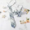 Corbata JK para Mujer Cuadros Japonesa Corbata de Moño Sin Corbata Uniforme Estudiantil Moño Pequeño Genuina Original Genuina Sin Corbata