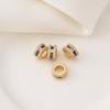 Gao Bao Oro de 14K Set de Color Zircón Rueda Perla de Agujero Grande Pulsera Hecha a Mano DIY Plata Perla de Transferencia Colgante de Collar