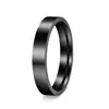 Moda Europea y Americana Transfronteriza Estilo Minimalista Acero Inoxidable Joyería para Parejas Anillo Liso de 4 mm, 6 mm, 8 mm Set de Accesorios para Manos