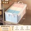 Caja de almacenamiento de ropa, armario doméstico, artefacto de capas para ropa y pantalones, caja de fijación, cajón, cesta de almacenamiento plegable transparente