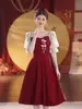 Vestido de Casamento de Alta Qualidade Cor Toast para Noiva, Casamento, Noivado, Baile de Formatura, Vestido Petite com Gola Quadrada Chinesa, Vestido Usável no Dia a Dia