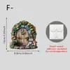 Porta de Elfo Estilo Floresta Mágica Artesanato em Madeira Decoração de Parede Pendurada em Árvore de Jardim Adereços de Jardim Ambiente Presente