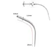 Aguja Guía de Acero de Titanio con Rosca Externa Curva, Aguja de Perforación de Acero Inoxidable con Rosca Interna, Pinza para Joyería de Agujas de Perforación