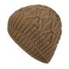 Gorro de lã tricotado transfronteiriço de camada única com torções, gorro pontudo feminino, gorro masculino, chapéu quente para outono e inverno com proteção para as orelhas
