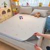 Juego de tres piezas de alfombrilla de seda helada de enfriamiento de dibujos animados clase A para verano, dormitorio de estudiante, alfombrilla suave con aire acondicionado, lavable a máquina 1