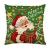Fronha de Natal Personalizada Cabeceira de Cama Encosto Fronha Estampada Decoração de Casa de Férias Transfronteiriça Almofada de Sofá