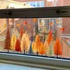 BRUP estilo pastoral escenario de otoño árbol pegatinas de ventana atmósfera de otoño pegatinas electrostáticas para ventana de vidrio HS-JD5576E
