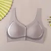 Sujetador para Madre de Apertura Frontal, Ajustable, Lavable a Máquina, Ropa Interior de Copa Fija, Sujetador Tipo Chaleco, Sencillo, Sin Marcas, Versátil para Mujeres