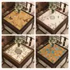 Nova toalha de mesa quadrada estilo chinês para mesa de centro, lavável, à prova de óleo, à prova d'água, design "Oito Imortais", protetor de mesa, toalha de mesa quadrada isolante de calor para mesa de jantar