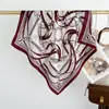 Bufanda Pequeña Cuadrada de Cadena Versátil de Moda 65cm para Mujer Otoño Profesional Decorativa para Camisa Traje Pañuelo de Cuello Pañuelo de Seda a Prueba de Viento
