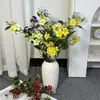 Estilo Ins Nieve Azul Artificial Paisajismo Flor Falsa Arreglo Floral para Salón de Bodas Fondo Decorativo Materiales Florales Decoración del Hogar Materiales Florales