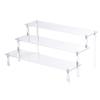 Expositor de riser de acrílico, 3 camadas, suporte de armazenamento de perfume, suporte de exibição e suporte multifuncional para cupcakes