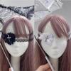 Máscara de Ojos de Cruz Dulce y Cool Punk de Halloween Lolita Estilo Gótico Oscuro Accesorios Cos de Lazo para Niños