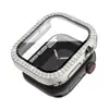 Adequado para Capa Protetora Apple iwatch9 Capa Protetora Apple Watch s10 Geração 456 Capa de PC com Diamantes Película Integrada