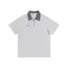 Polo Waffle Manga Curta Retro Americano Falso Duas Peças para Homens, Camiseta Casual Solta de Verão para Casais com Gola