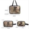 Bolsa de cosméticos de viagem transparente Bolsa de lavagem portátil de grande capacidade Bolsa de armazenamento à prova d'água Bolsa de armazenamento de roupas íntimas cosméticas Atacado